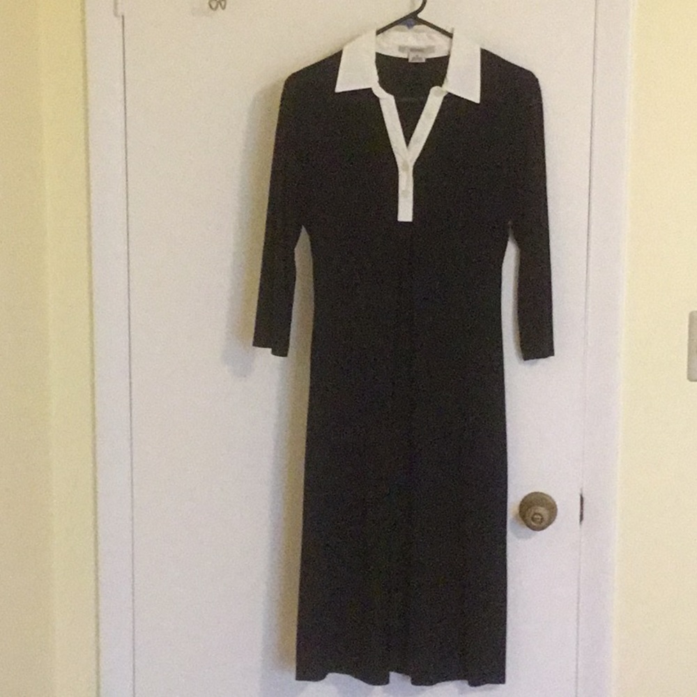 Michael Kors collared black / deep navy dress